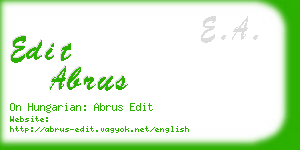 edit abrus business card